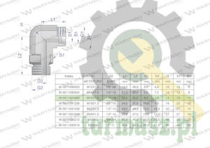 Kolanko hydrauliczne nastawne BB M16x1.5 10L x 1/4"BSP z regulacj Waryski ( sprzedawane po 2 ) - 2874195373