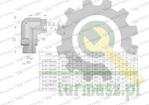 Kolanko hydrauliczne nastawne BB M18x1.5 12L x 3/8"BSP z regulacj Waryski ( sprzedawane po 2 ) - 2874195374