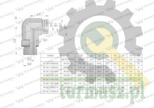 Kolanko hydrauliczne nastawne BB M22x1.5 15L x 1/2"BSP z regulacj Waryski ( sprzedawane po 2 ) - 2874195375