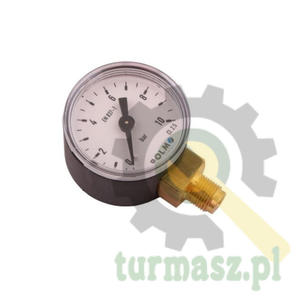 Manometr suchy M40 0-10 bar gwint G1/8" dolne przycze obudowa plastikowa POLMO - 2874195543