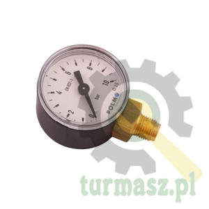 Manometr suchy M40 0-10 bar gwint M10x1 dolne przycze obudowa plastikowa POLMO - 2874195545