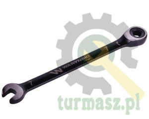 Klucz pasko-oczkowy 7 mm z grzechotk 72 zby standard ASME B107-2010 Waryski - 2874544859