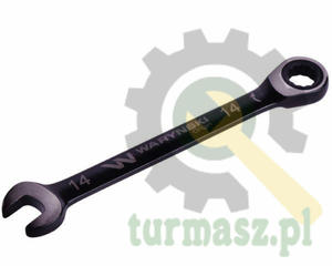 Klucz pasko-oczkowy 14 mm z grzechotk 72 zby standard ASME B107-2010 Waryski - 2874544864