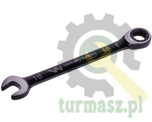 Klucz pasko-oczkowy 16 mm z grzechotk 72 zby standard ASME B107-2010 Waryski - 2874544866