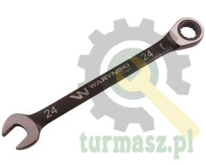 Klucz pasko-oczkowy 24 mm z grzechotk 72 zby standard ASME B107-2010 Waryski - 2874544874