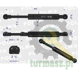 Siownik drzwi New Holland 44910471 POLMO - 2875218841