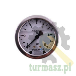 Manometr glicerynowy M63 0-10 bar tylne przycze G1/4" POLMO - 2861079272