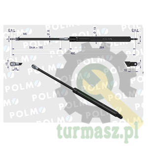 Siownik drzwi max. L-485mm Renault 65418007 POLMO - 2861080862