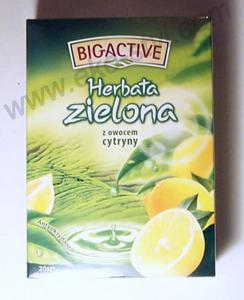 Big Active, Herbata Zielona, z owocem cytryny fix 20 - 2874747028