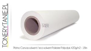 Ptno canvas solwent/ eco solwent poliester poysk - rolka szer. 1,270m (50") x d. 18m [gramatura 420g/m2] - 2860092319