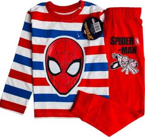 Pizama dla chopca z baweny Spiderman w paski - 2867485124