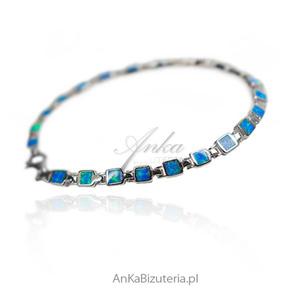 Modna biżuteria z kamieniami - Opal niebieski australijski - 2852734173