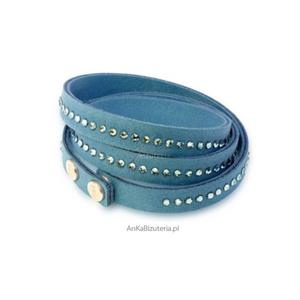 Swarovski biżuteria - bransoletka z kryształami Swarovski niebieska - 2846332955
