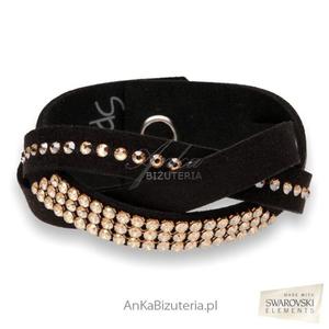 Bransoletka Swarovski - Warkocz -MIX BRAID -zoty - 2846851026