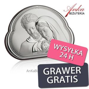 Pikny obrazek srebrny WITA RODZINA 14 cm* 10 cm - 2836349971