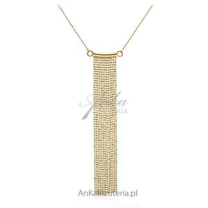Biżuteria srebrna: Naszyjnik srebrny pozłacany "Kleopatra" - 2836349955