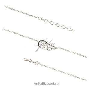 Bransoletka srebrna skrzydeko aurowe - Modna biuteria - 2853263491