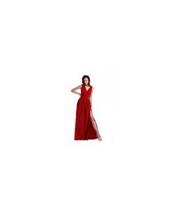 Sukienka Maxi z dekoltem V - Philippa - czerwona 238-CZERWONY 238-CZERWONY, Rozmiar: 36 Wysyka w 24h, darmowa dostawa od 99PLN, mozliwo zakupu teraz i zapaty za 30 dni - PayU - pac pniej - 2859494384
