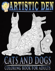 Cats and Dogs Coloring Book For Adults ( Floral Tangle Art Therapy) (Volume 2) - 2866525220