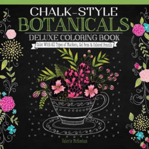 Chalk-Style Botanicals Deluxe Coloring Book - 2878790857