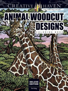 Creative Haven Deluxe Edition Animal Woodcut Designs Coloring Book - 2866646767