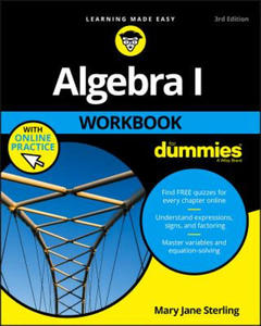 Algebra I Workbook For Dummies with Online Practice 3e - 2854525100