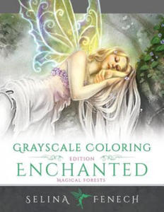 Enchanted Magical Forests - Grayscale Coloring Edition - 2866521128