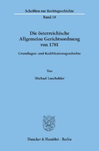 Die sterreichische Allgemeine Gerichtsordnung von 1781. - 2877625476