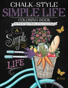 Chalk-Style Simple Life Coloring Book - 2878790870