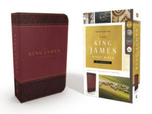 KJV, The King James Study Bible, Leathersoft, Burgundy, Red Letter, Full-Color Edition - 2874169841