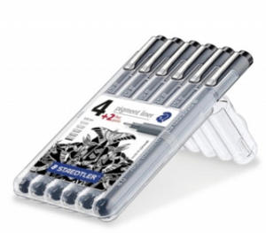 Staedtler - Pigment liner, Promotion 6 Stck (4 regulr + 2 gratis) - 2878169260