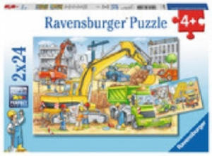 Ravensburger Kinderpuzzle - 07800 Viel zu tun auf der Baustelle - Puzzle fr Kinder ab 4 Jahren, mit 2x24 Teilen - 2878169312