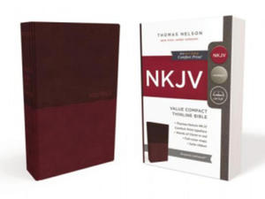 NKJV, Value Thinline Bible, Compact, Leathersoft, Burgundy, Red Letter, Comfort Print - 2878785438