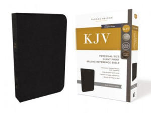 KJV Holy Bible, Personal Size Giant Print Reference Bible, Black Genuine Leather, 43,000 Cross References, Red Letter, Comfort Print: King James Versi - 2875805197