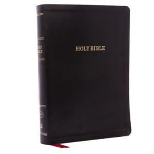 KJV Holy Bible, Super Giant Print Reference Bible, Deluxe Black Leathersoft, Thumb Indexed, 43,000 Cross References, Red Letter, Comfort Print: King J - 2878628958