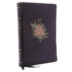 KJV Holy Bible, Super Giant Print Reference Bible, Deluxe Black Floral Leathersoft, Thumb Indexed, 43,000 Cross References, Red Letter, Comfort Print: - 2873788245