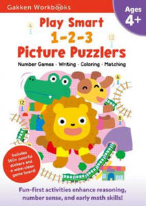 Play Smart 1-2-3 Picture Puzzlers Age 4+: Pre-K Activity Workbook with Stickers for Toddlers Ages 4, 5, 6: Learn Using Favorite Themes: Tracing, Mazes - 2877487780