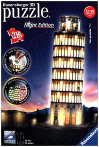 Ravensburger 3D Puzzle Schiefer Turm von Pisa bei Nacht 12515 - leuchtet im Dunkeln - 2877487036