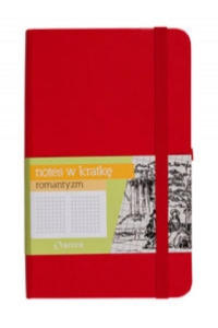 Notes A5 z gumk Romantyzm kratka czerwony - 2877410238