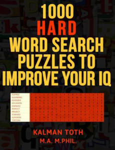 1000 Hard Word Search Puzzles to Improve Your IQ - 2878290682