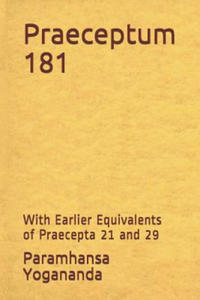 Praeceptum 181: With Earlier Equivalents of Praecepta 21 and 29 - 2877869226