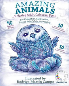 RELAXING Adult Coloring Book: Amazing Animals - 2856739288