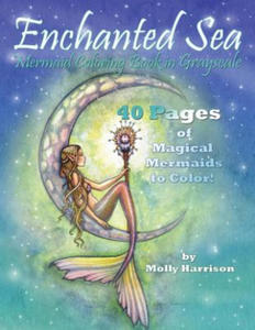 Enchanted Sea - Mermaid Coloring Book in Grayscale - Coloring Book for Grownups - 2867106086