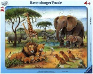 Ravensburger Kinderpuzzle - 06146 Afrikas Tierwelt - Rahmenpuzzle fr Kinder ab 4 Jahren, mit 30 Teilen - 2878439707