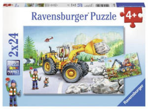 Ravensburger Kinderpuzzle - 07802 Bagger und Waldtraktor - Puzzle fr Kinder ab 4 Jahren, mit 2x24 Teilen - 2877616829