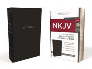 NKJV Holy Bible, Giant Print Center-Column Reference Bible, Black Leather-look, 72,000+ Cross References, Red Letter, Comfort Print: New King James Ve - 2878299737