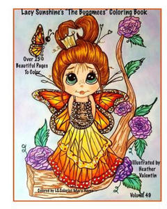 Lacy Sunshine's "The Buggmees" Coloring Book: Whimiscal Fairies Winged Big Eyed Adorable Images Heather Valentin Volume 49 All Ages - 2861907966