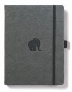 Dingbats A4+ Wildlife Grey Elephant Notebook - Lined - 2877305688