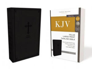 KJV, Value Thinline Bible, Large Print, Leathersoft, Black, Red Letter, Comfort Print - 2878439448