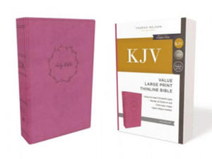 KJV, Value Thinline Bible, Large Print, Leathersoft, Pink, Red Letter, Comfort Print - 2877963759